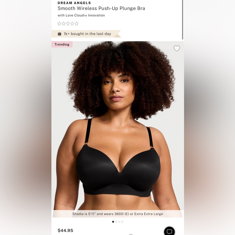 Victoria's Secret Smooth Wireless Push-Up Plunge Bra